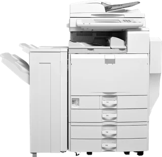 Dasma’s production copier with finisher and paper trays